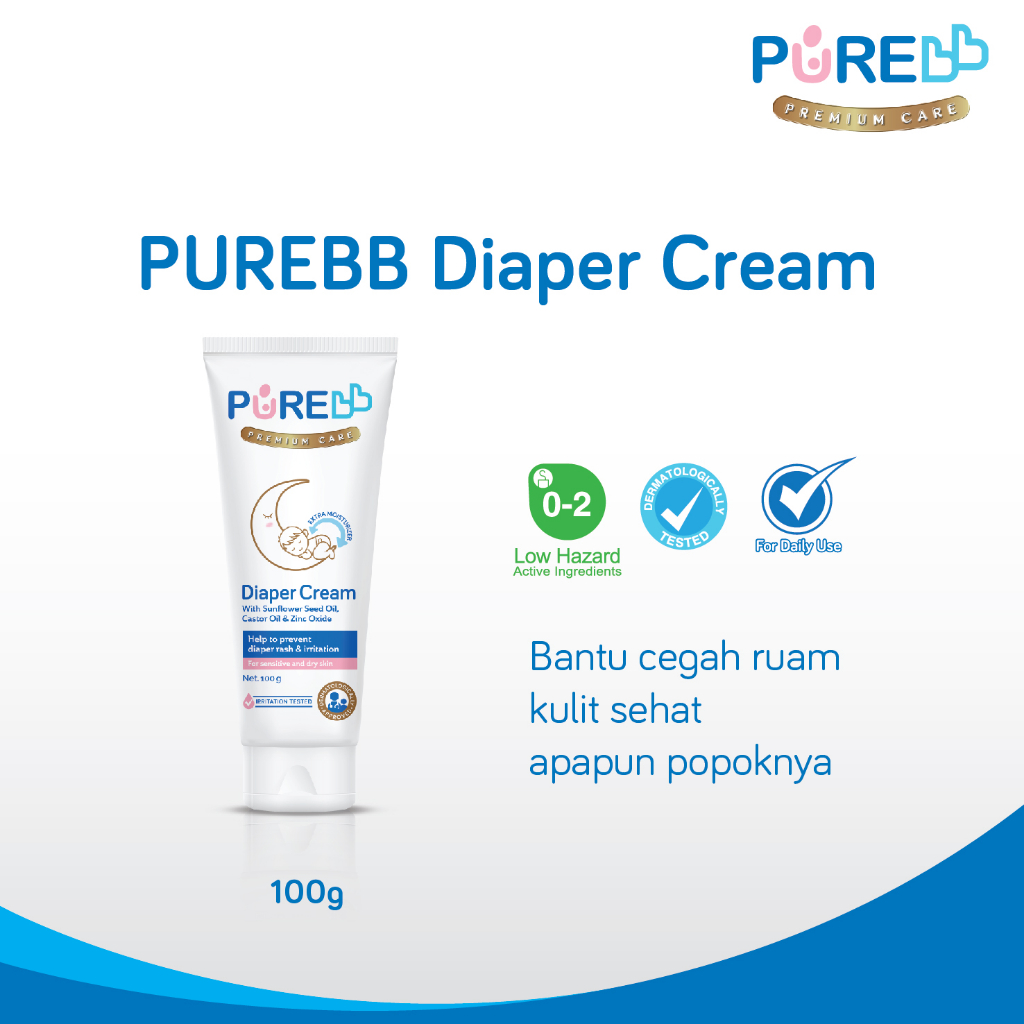 Pure BB Diaper Cream Semua Ukuran 100g / 200g