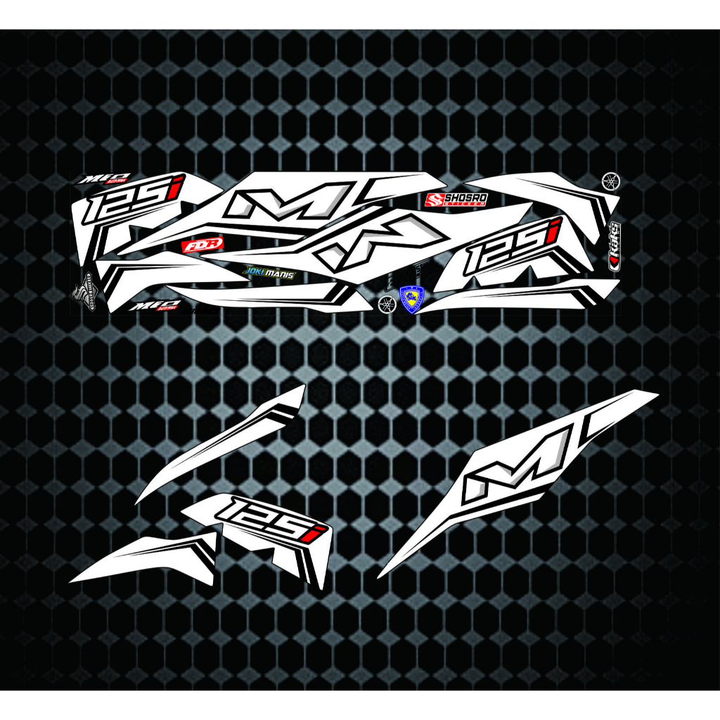 STRIPING MOTOR MIO M3 125 PUTIH / STRIPING