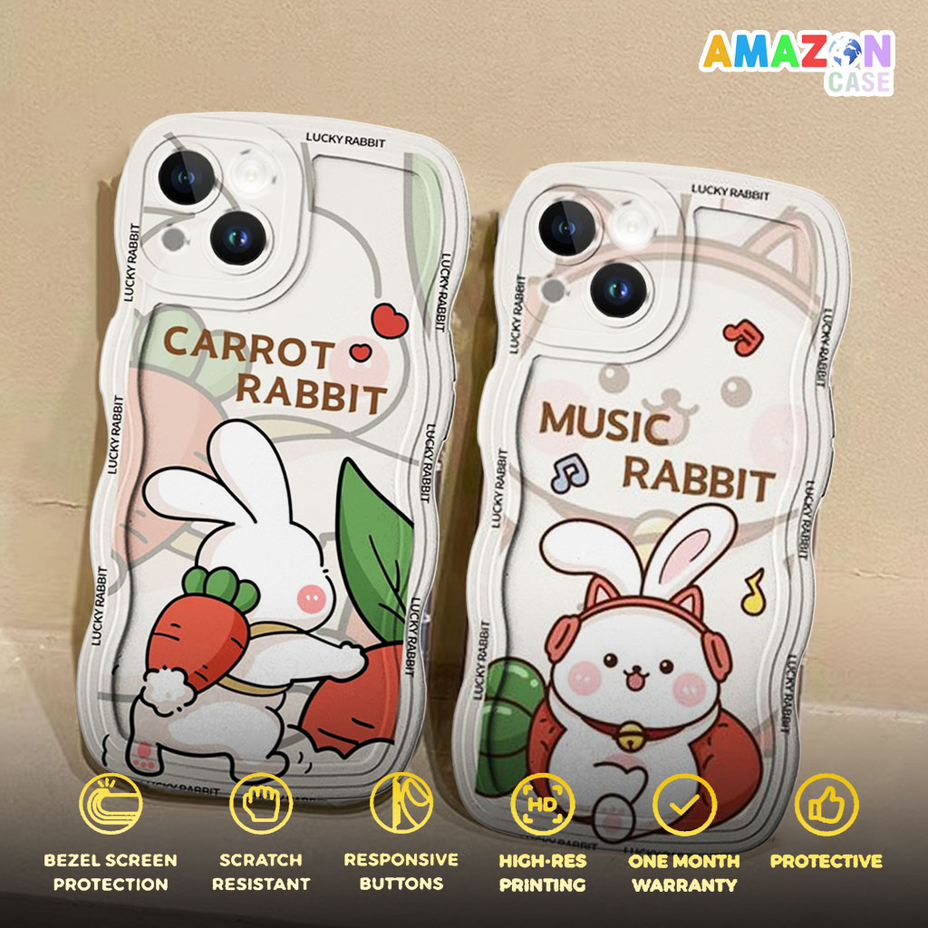 AMAZON CASE GELOMBANG RABITS 0102 INFINIX HOT 12 HOT 20S HOT 12 PLAY HOT 10 PLAY HOT 11 PLAY - CASIN