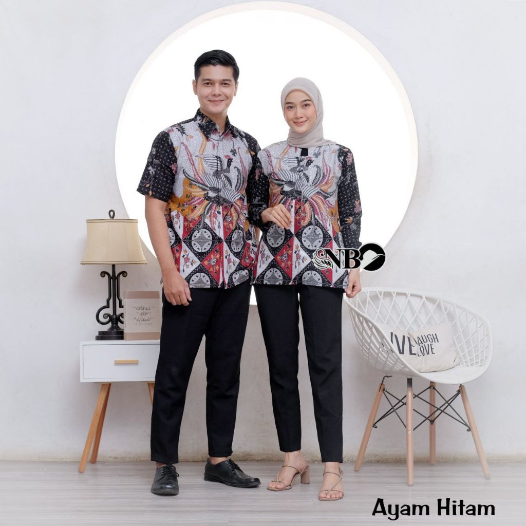 Batik Couple Modern Atasan Blouse Batik Kerja Kantor Wanita Seragam Batik M L XL XXL