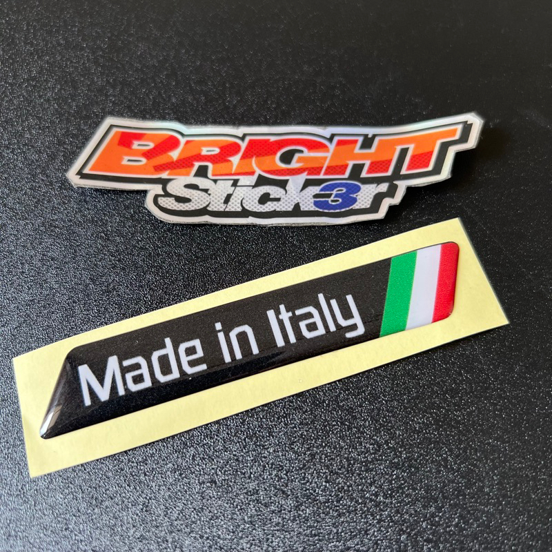 Stiker Sticker Emblem MADE IN ITALY timbul