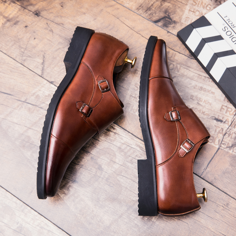 PREMIUM Fashion Monk Strap Sepatu Pantofel Pria Formal Kerja Kantor Kulit Original Casual Pesta Kekinian Kuliah Cowok Ringan Keren 289