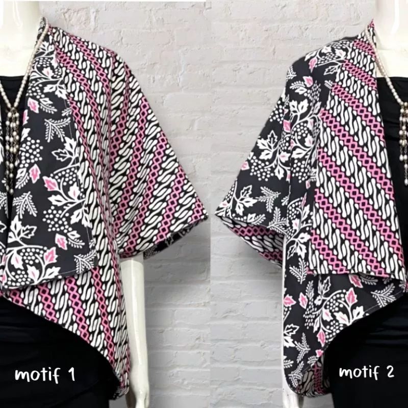 Blazer Bolero batik wanita Jumbo Isabel Kotak motif bolak balik parang Klitik Cocok untuk ibu remaja Kekinian Jumbo bahan super adem