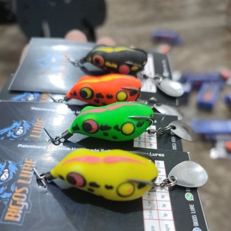 SOFT FROG 3CM BIGOS LURE I UMPAN CASTING IKAN GABUS