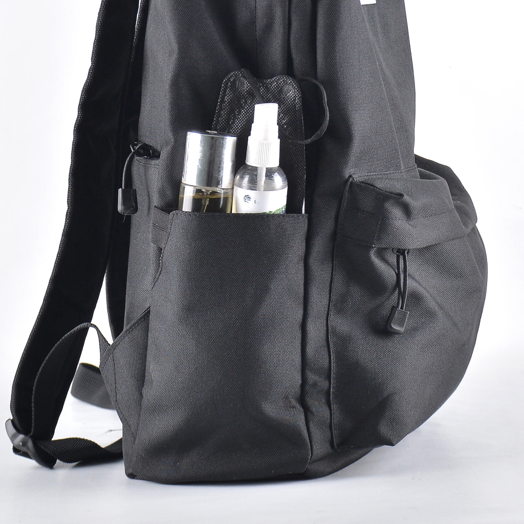 Tas ransel laptop pria tas punggung cowok bagpack tas sekolah backpack Caspian Black