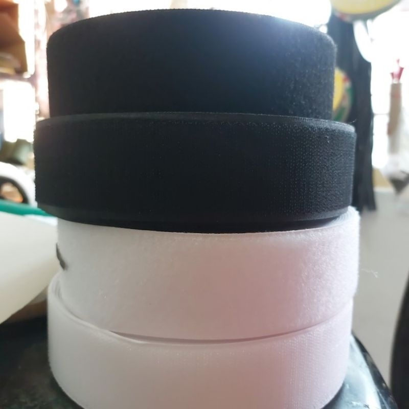 Velcro 5cm Permeter/ Perekat Jahit 5cm hitam/ Putih Permeter /Perekat  Velcro
