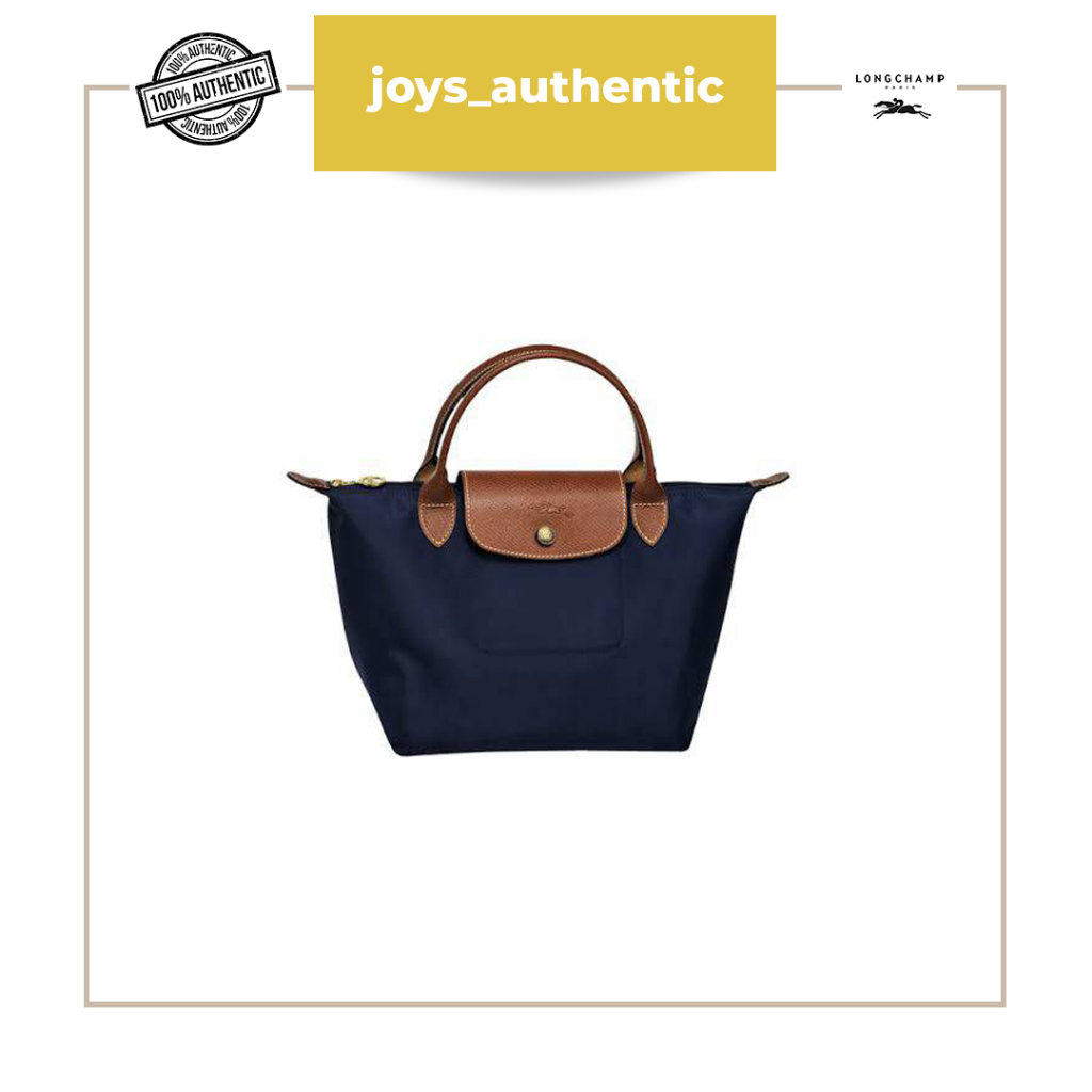 Tas Wanita Longchamp Club Green SSH Small Short Handle Biru Navy Woman Bag Authentic Original