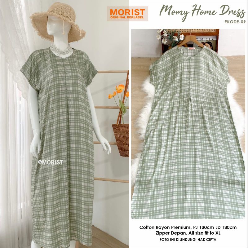 Daster Homey Dress Set Motif Original Morist [Buna Aura Momy Tasya]