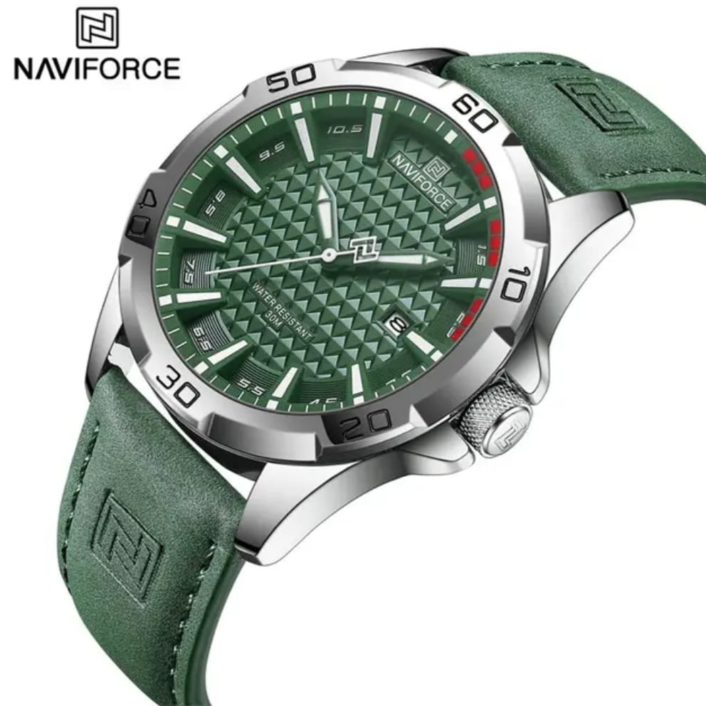 Jam Tangan Naviforce 8023 Kulit Original Waterproof Anti Air