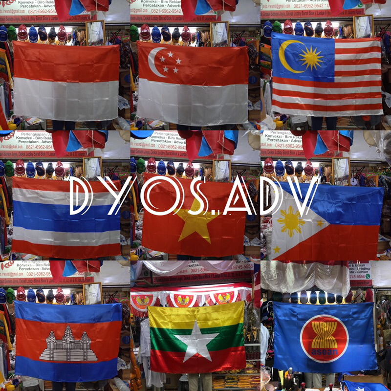 Bendera Negara Anggota ASEAN 60x90 cm