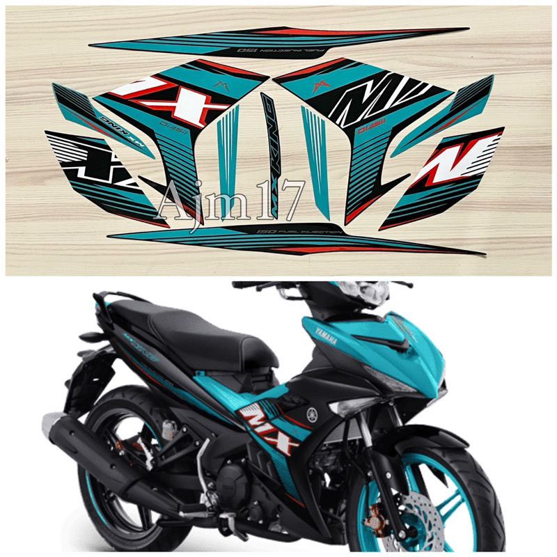 STIKER STRIPING MOTOR MX KING 2022 BIRU