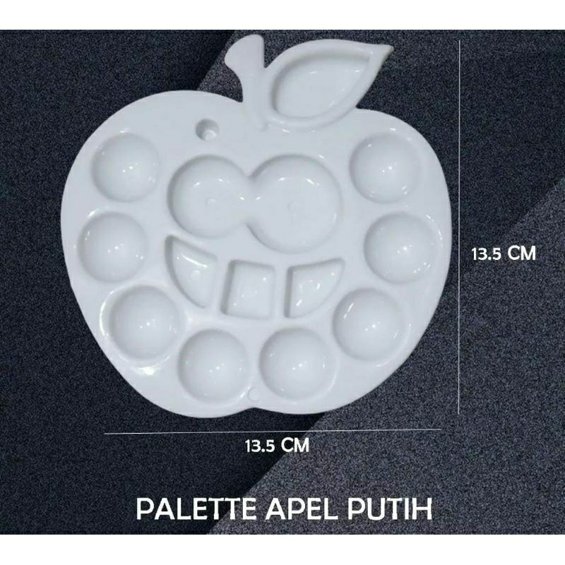 

[ LUSIN ] PALET LUKIS APEL PUTIH / PIRING CAT AIR / WADAH CAT AIR / PALLETE