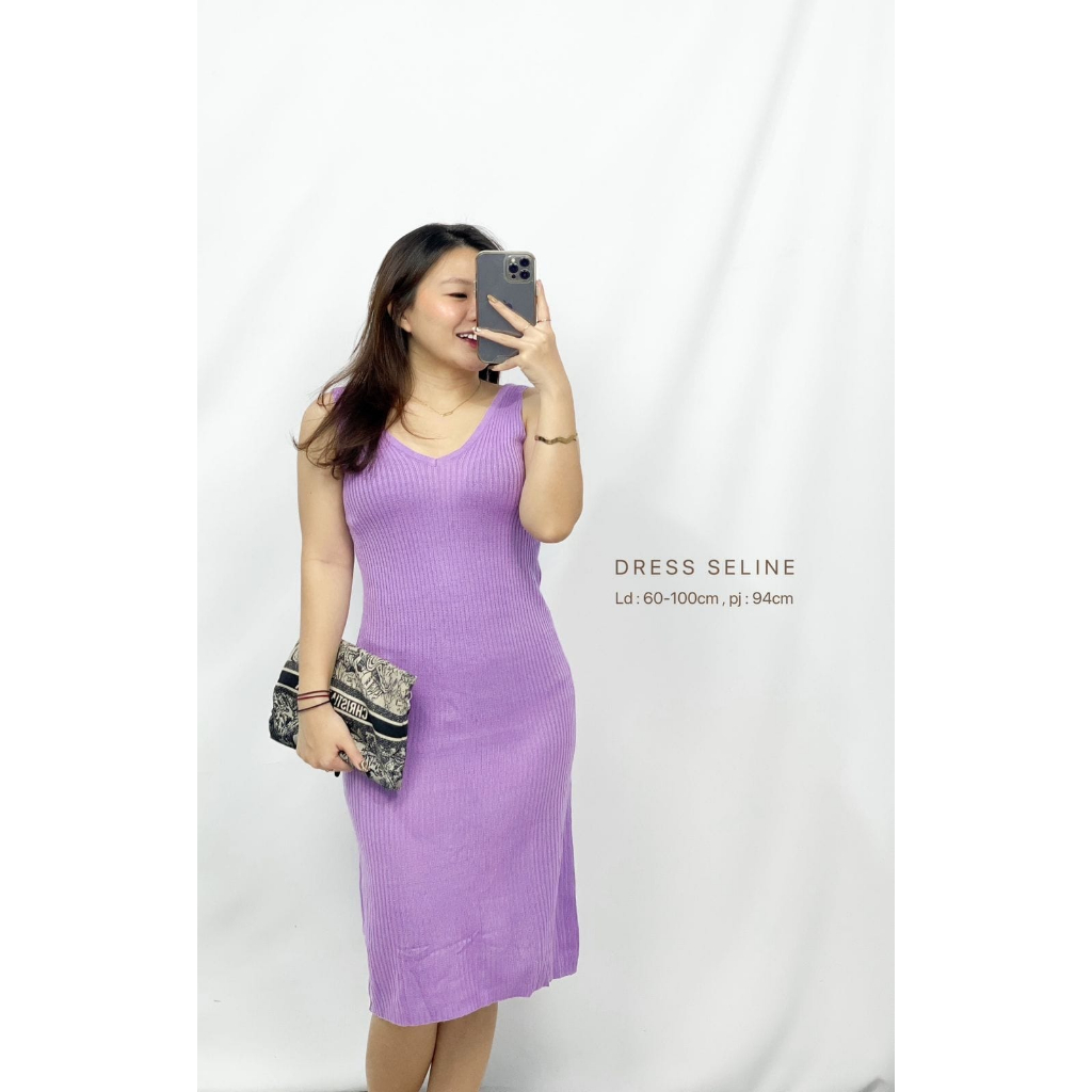 HOPYLOVY - Dress Wanita Bahan Rajut Seline Astina