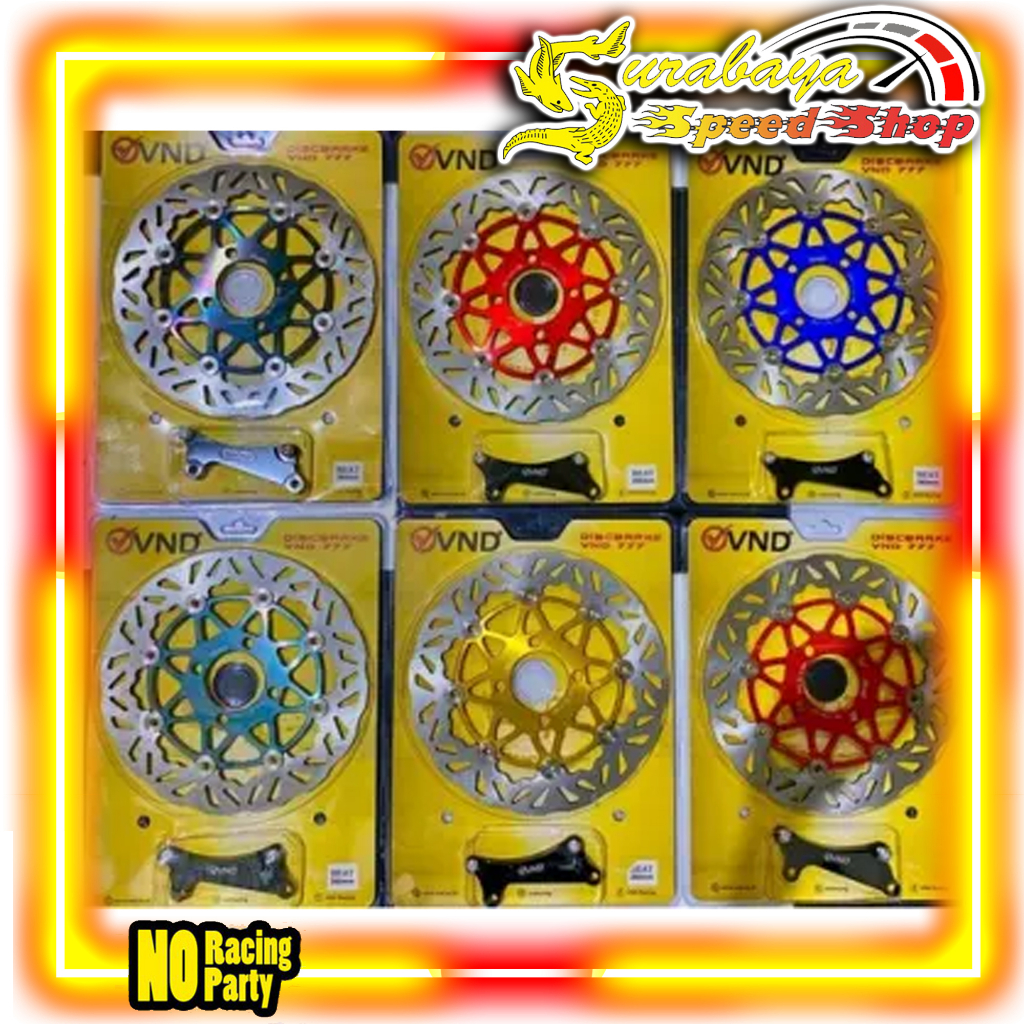 VND Discbrake Disk Floating Piringan Cakram Rem Depan Tipe AK 777 Bulat Gerigi Ukuran 220mm Beat Sco