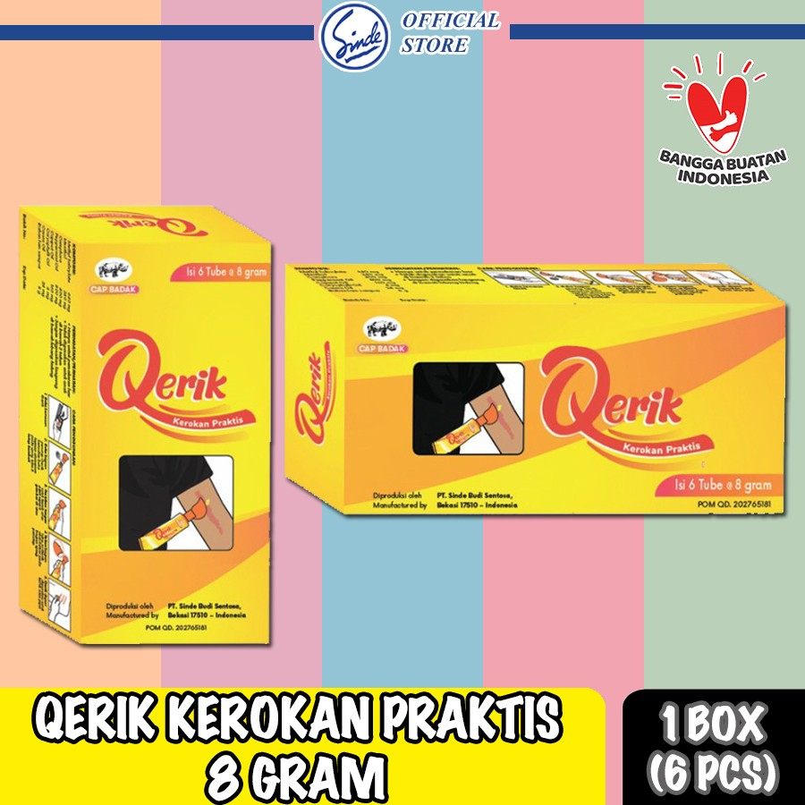Qerik Aroma Original / Alat Kerik Praktis 1 Dus Isi 6 Pcs/ Qerik Krim Pijat Urut Masuk Angin