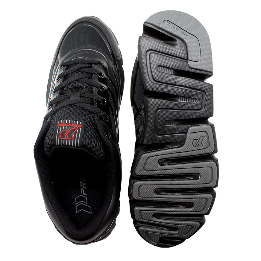 Precise Deron JT  Sepatu Sneakers Sekolah Kets Hitam - Black