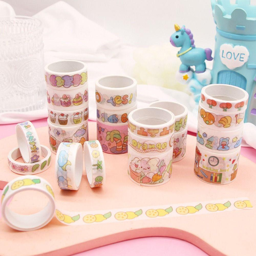 PAKET USAHA Stiker Sanrio Roll Momo Washi Tape Lucu Melody Kuromi Cinamonroll Mainan Anak Sticker Karakter Edukasi Lucu