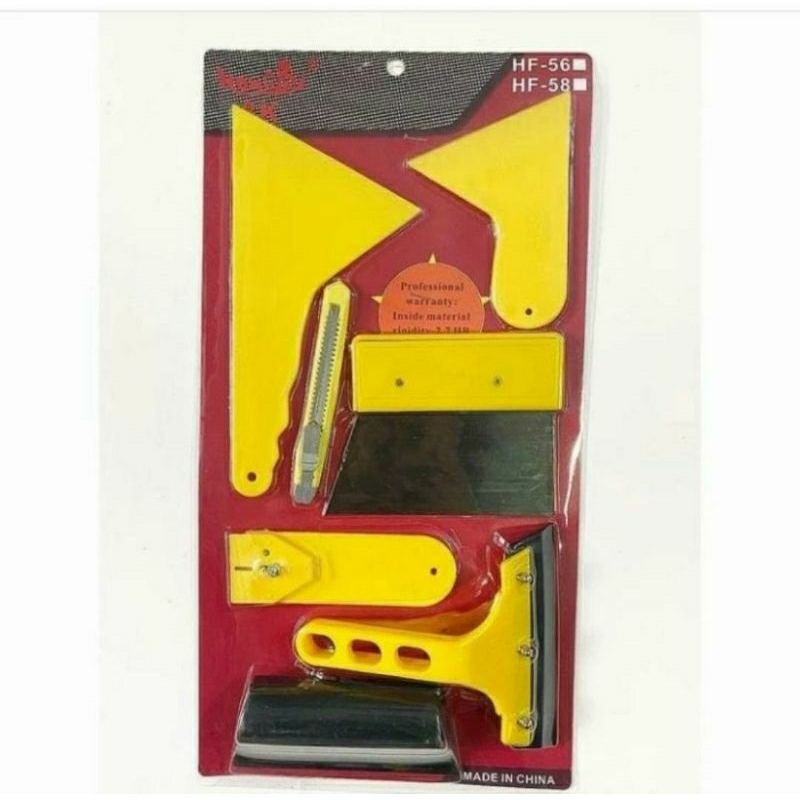 rakel scrapper alat pasang stiker kaca film full set set lengkap