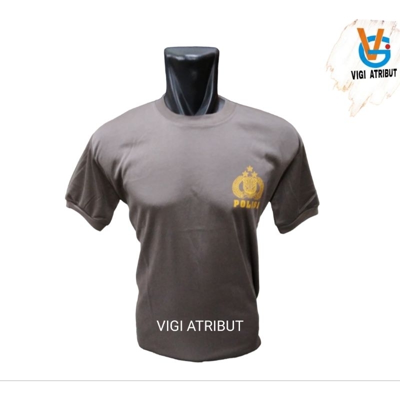 baju kaos polisi coklat