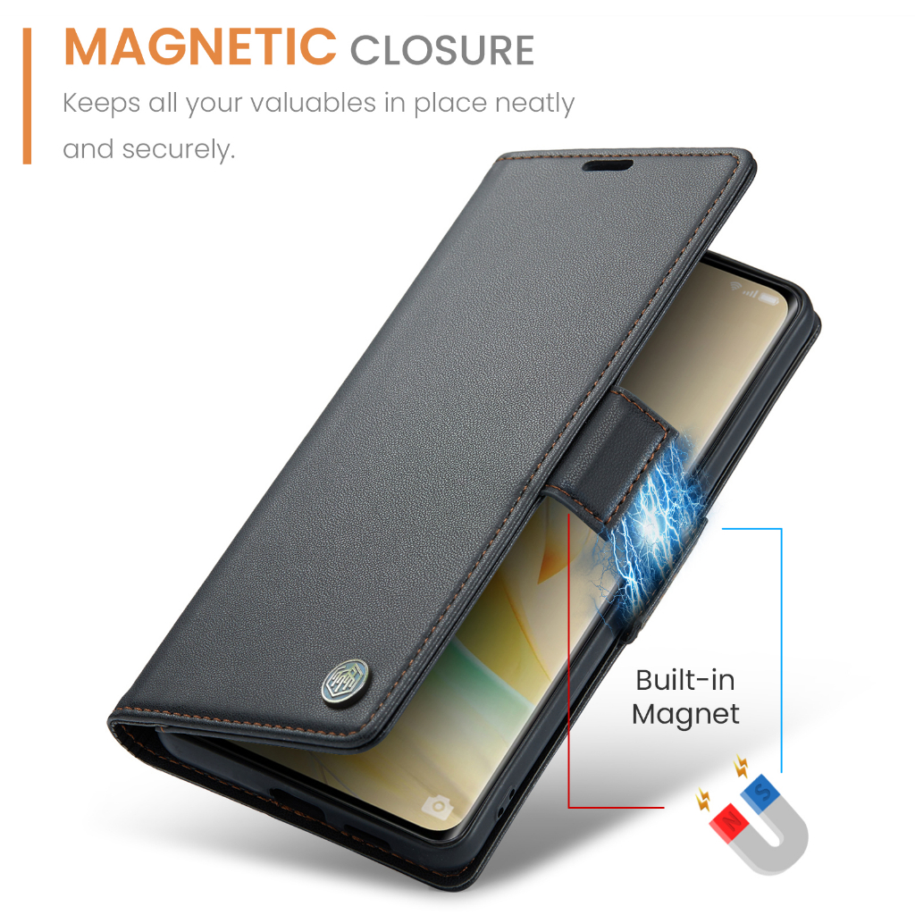 Lambskin PU Leather Case Flip RFID Myroots For Oppo Reno 7z 7 5g Soft TPU Shockproof Phone Cover Case