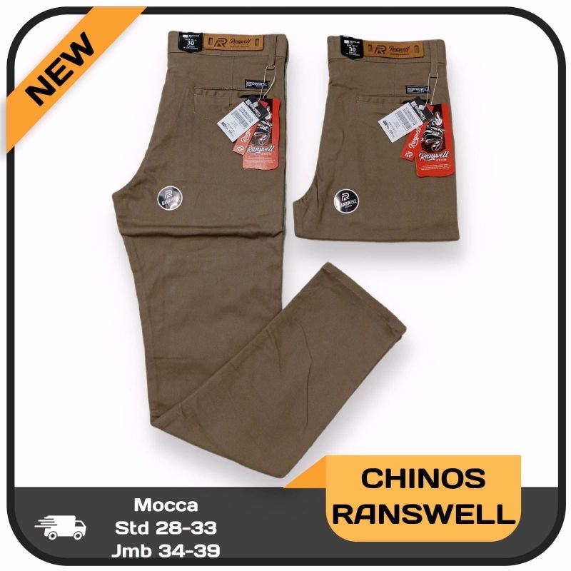 JUMBO CELANA CHINOS PANJANG RANSWELL CHINO PRIA DEWASA PREMIUM SIZE 34-39