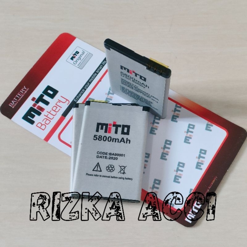 Baterai Batre For Mito 122Q / 220 BA00001 BA-00001 Battery Batrai Hp