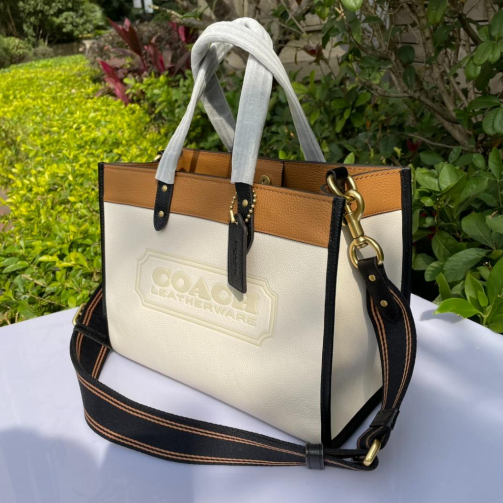 COACH C0777 C2004 Field30 color combination full leather Tote Tote head lychee grain cowhide, soft and textured, handmade exquisite, with dust bag