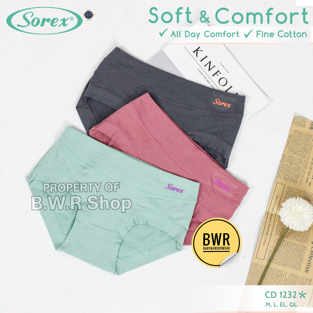 1 Losin - CD Sorex 1232 | Celana dalam wanita sorex logo timbul - Bwr