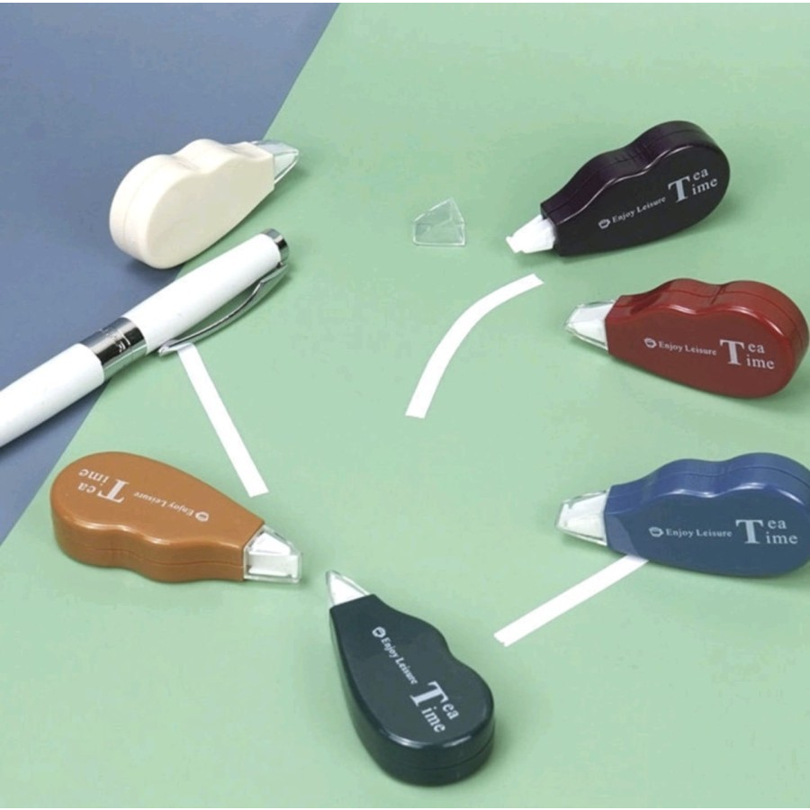 EM Tip Ex Pita Koreksi 1 Set 6 Pcs Lucu Correction Tape
