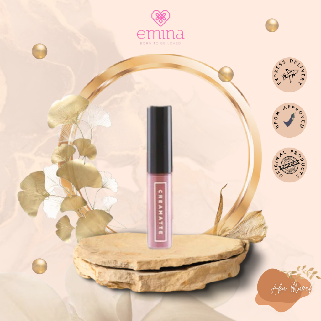 ✨ AKU MURAH ✨ Emina Creamatte 5.5 gr / Matte Lip Cream with Vit E [BPOM]