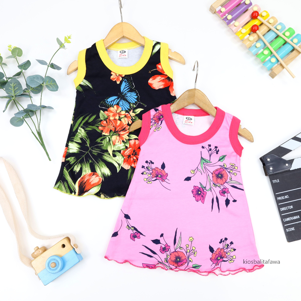 (ISI 10) Daster Yukensi Bayi New Born uk 0-12 Bulan / Baju Anak Perempuan Bahan Kaos Adem