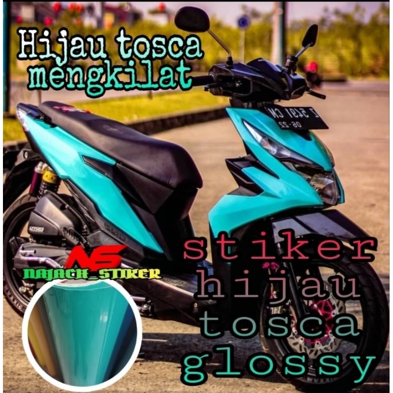 Sticker Skotlet Motor Hijau Tosca Glossy / Skotlet Hijau Tosca Glossy /Scotlite Motor Hijau Tosca Gl