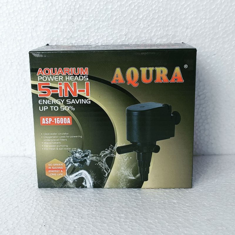 AQURA ASP 1600 A mesin pompa celup filter aquaium kolam waterpump power heads aquarium lph water pump akuarium