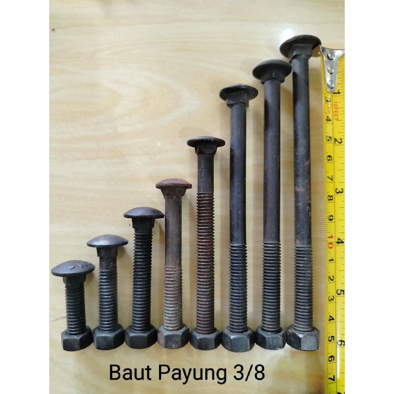 Baut Payung Hitam 3/8