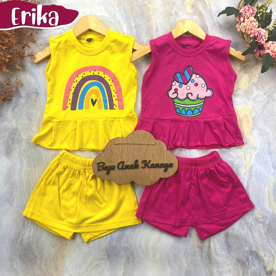 1-5TH SETELAN ANAK ERIKA ONESET ANAK PEREMPUAN SET ANAK