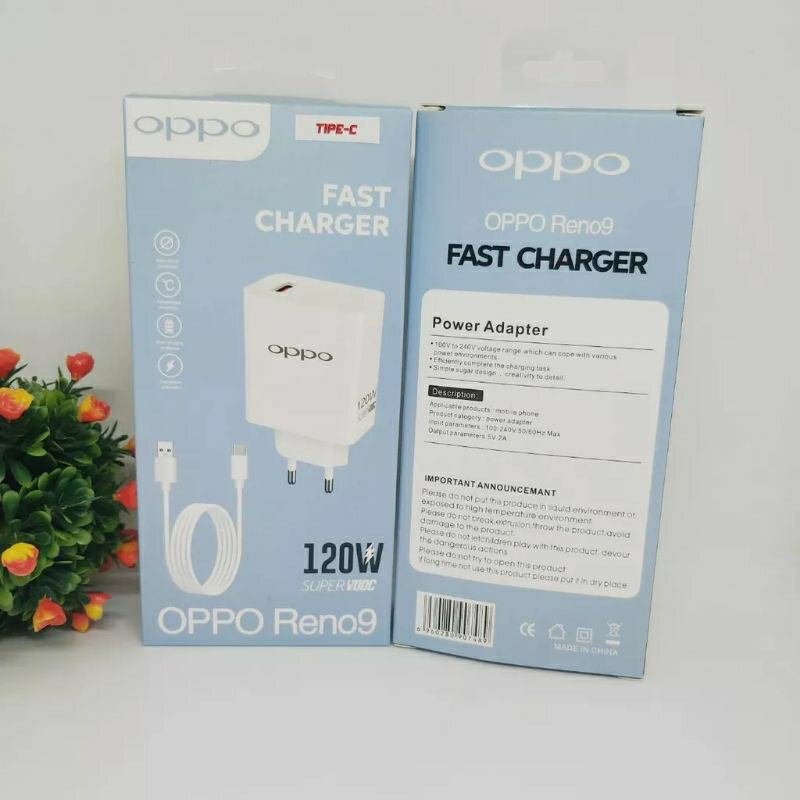 CHARGER OPPO RENO 120W Fast CHARGING 100%ORIGINAL SUPER VOOC FLASH CHARGING MICRO USB TYPE C