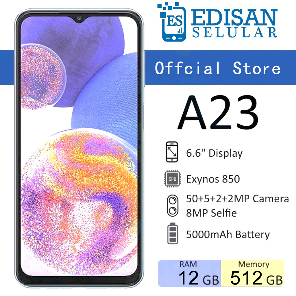 【Bisa COD】HP Galaxy A23 ram 12/512GB Murah 4G/5G LTE Handphone Android