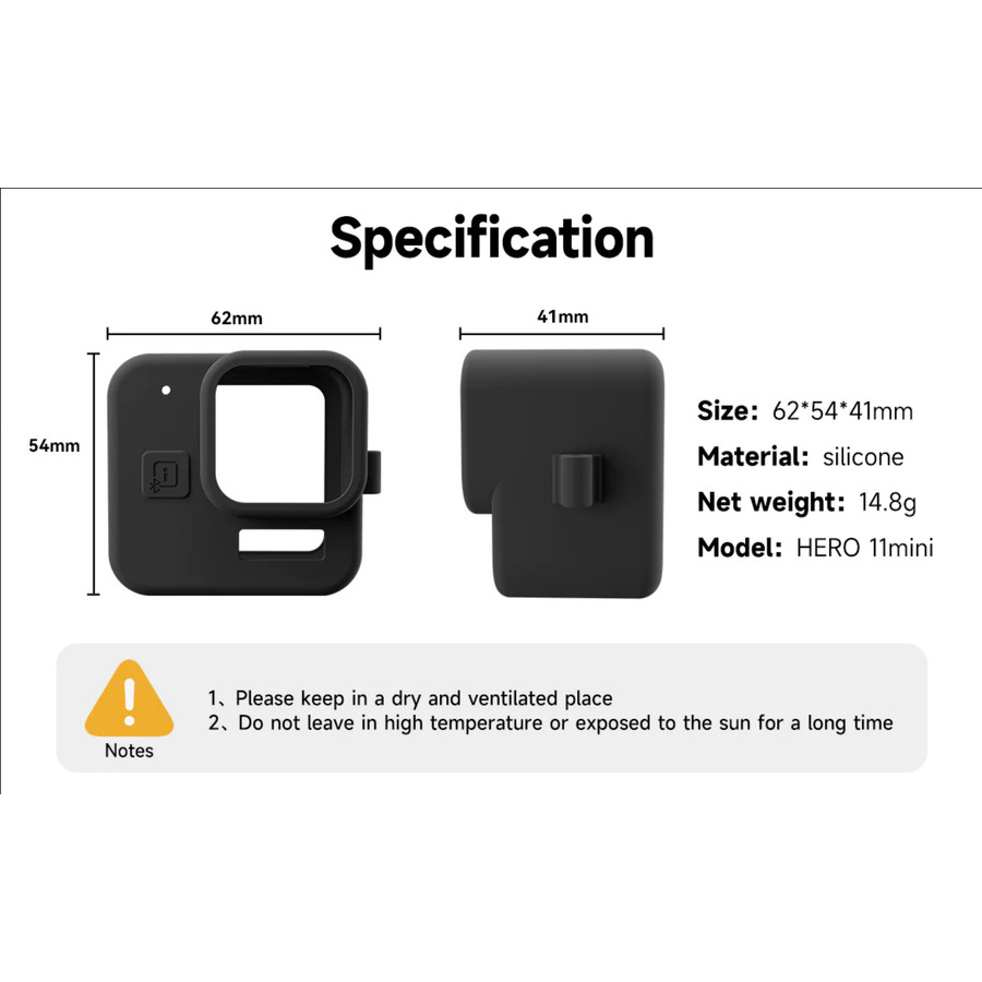 TELESIN Silicone Case for Gopro Hero 11 Mini Casing Gopro Hero 11 Mini