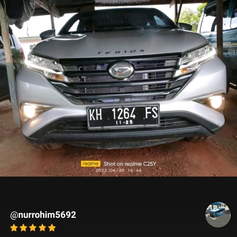 foglamp bumper lampu kabut depan all new rush / terios 2018 sampai 2023  + ring cover chrome &amp; hitam 2019 2020 2021 2022