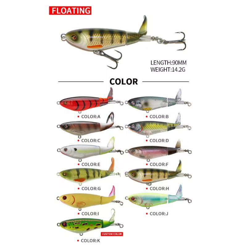 Replika River2Sea Whopper Plopper 15gram 90mm - Umpan Casting Toman Top Water