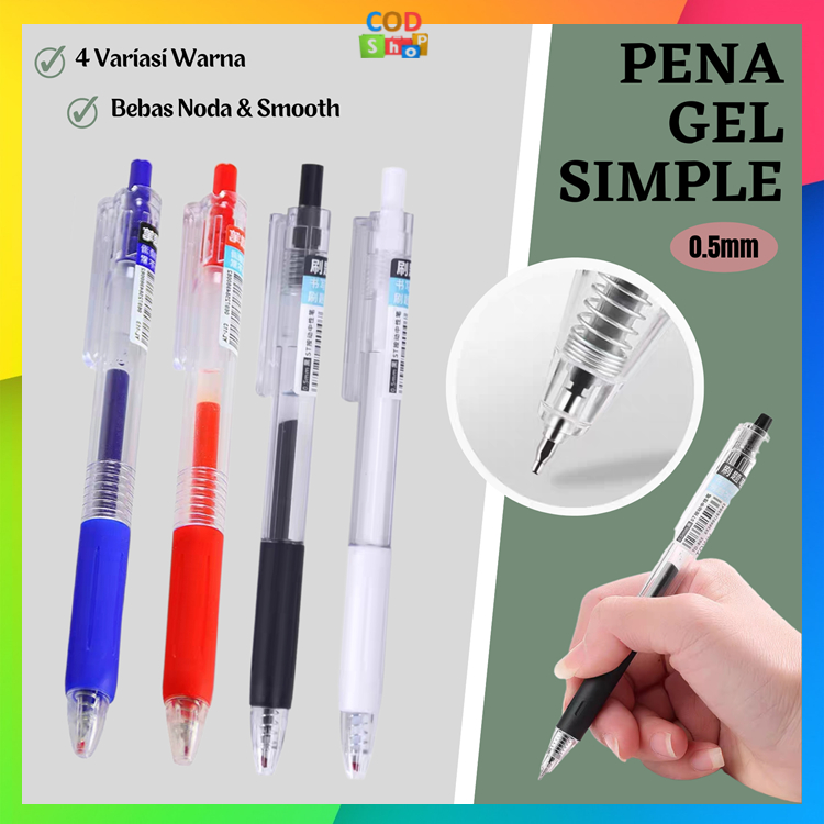 

COD - S5812 Pena Gel Simple / Pena Polos Mechanical Stationary Alat Tulis Sekolah Kantor / Pulpen / Pena Mekanik Cetekan / Bolpoint