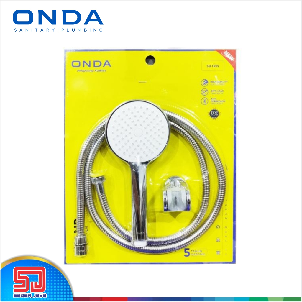 Hand Shower ONDA SO FRES 1/2&quot; Gagang Sower Pancuran Mandi 3 Mode