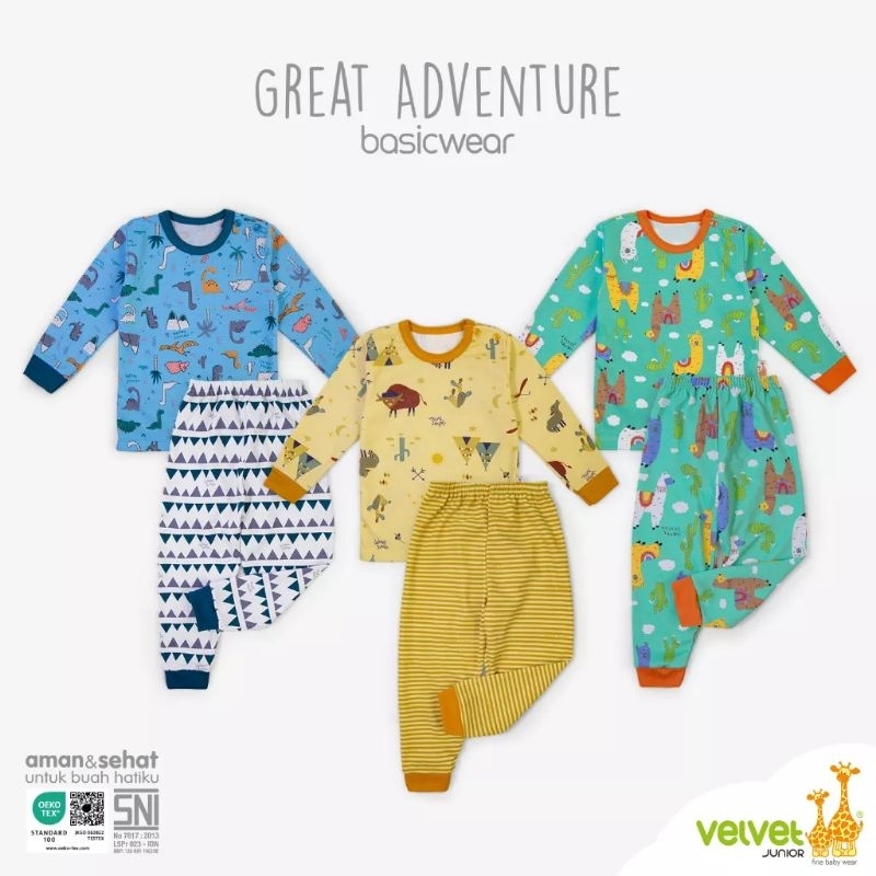 VELVET JUNIOR SETELAN PANJANG OBLONG - BAJU ANAK - BAJU BAYI - SET BAJU ANAK