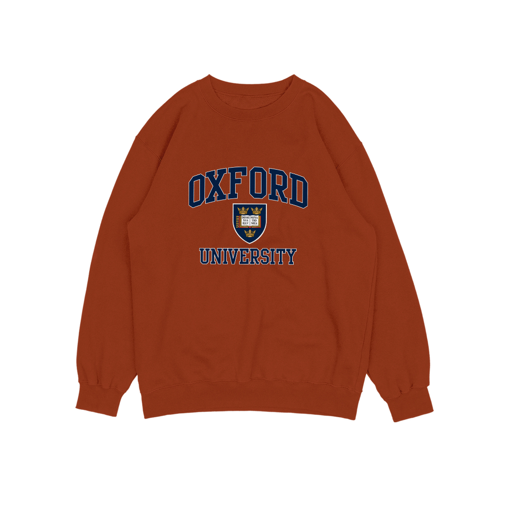 OXFORD SWEATER CREWNECK PRIA WANITA Size M-XXL