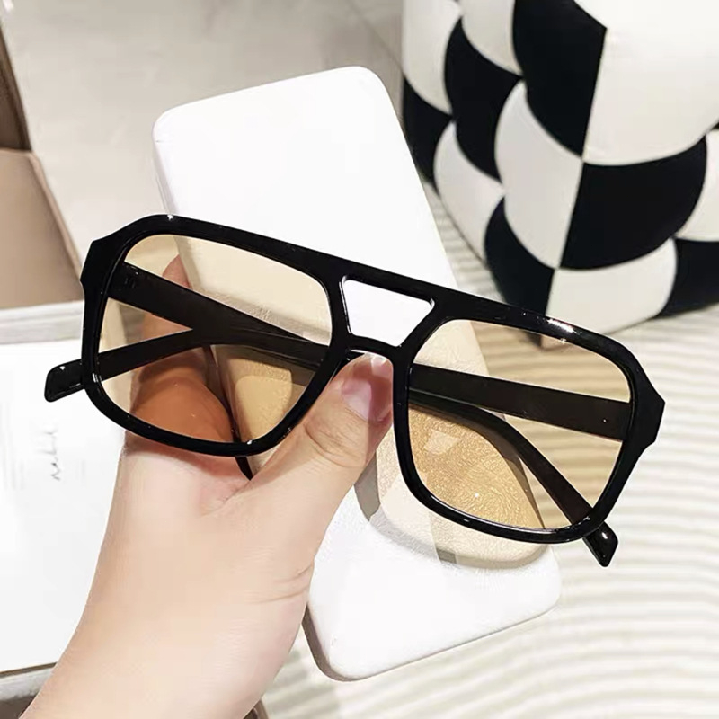 COD Kacamata Hitam Wanita Leopard Korea Retro Klasik Frame Besar Kaca mata Lensa UV UV400 Pria/Wanita Sunglasses