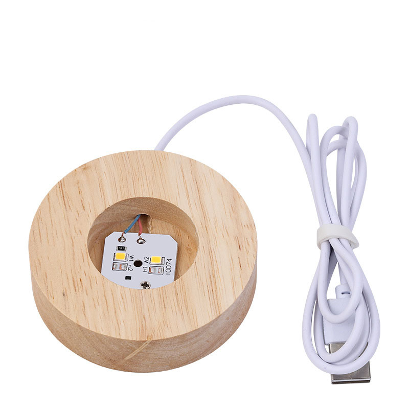 Lampu Tidur Bola Kristal Warm White USB 1.5W Galaxy Planet Saturnus - QU-6 - Transparent