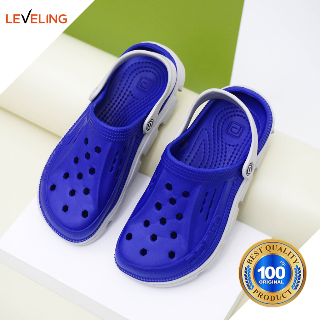 1006M - Porto Leveling Sandal Kodok Pria Selop Karet Simple Nyaman Berkualitas Original