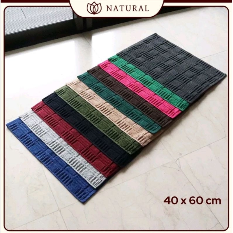 Keset Kaki Natural 40x60 Terry Towel by Chalmer Keset Kamar Mandi Keset dapur Serap air banyak Warna