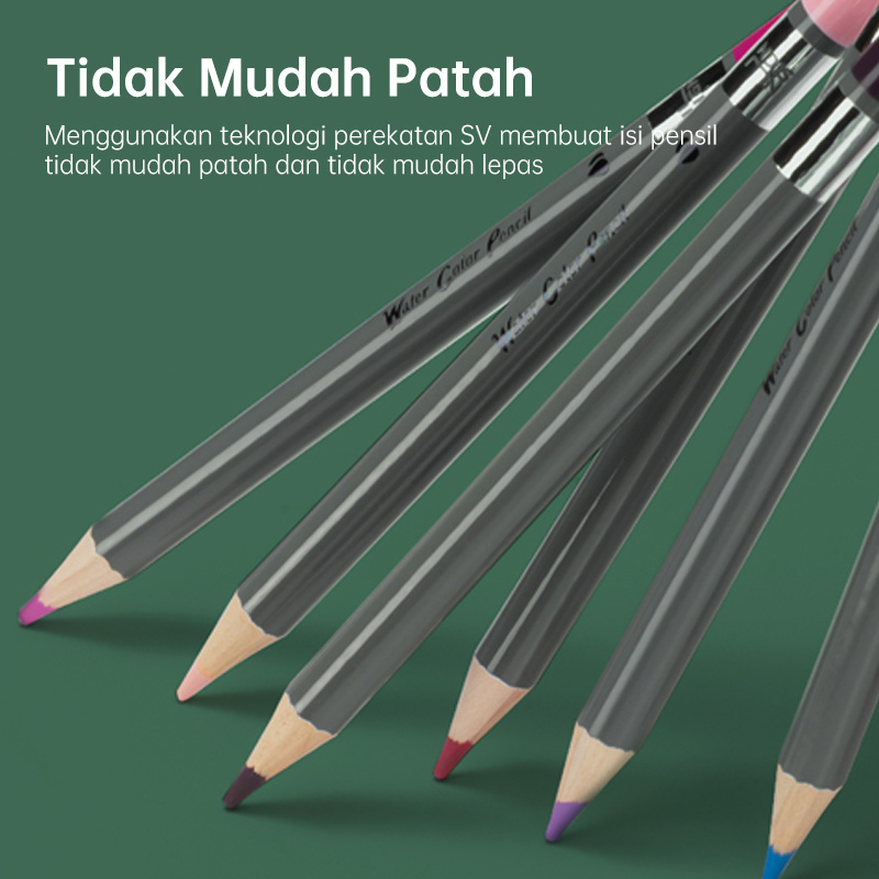 Nusign Watercolor Pencil / Pensil Warna 48 72 Warna Gratis Kuas NS731