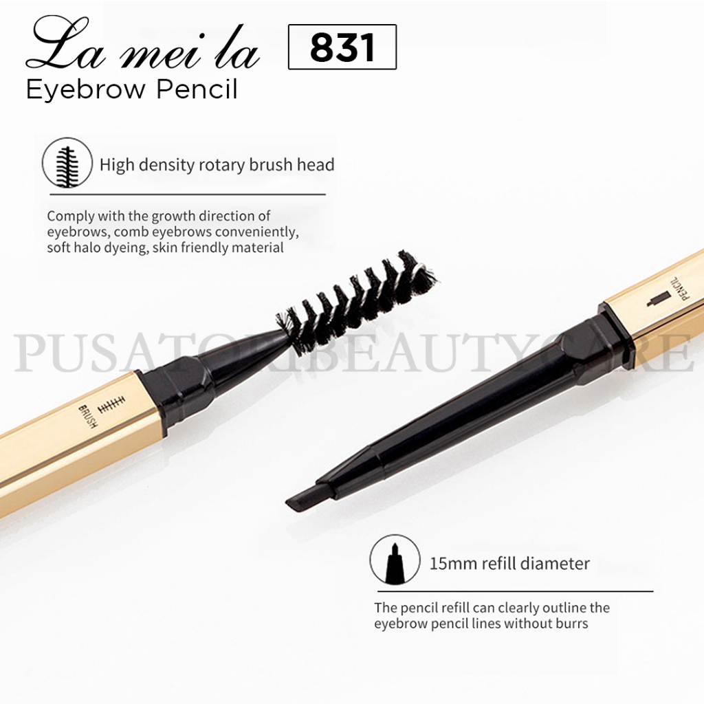 LAMEILA 831 Eyebrow Pencil COLOUR GEOMETRY Pinsil Alis Anti Air